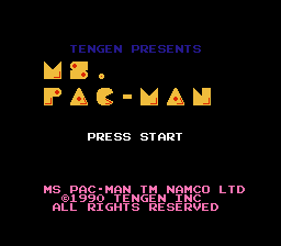 Ms. Pac-Man (Tengen) Title Screen